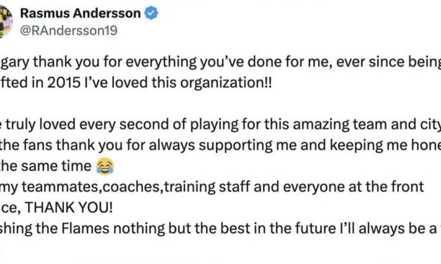 Andersson Sweepstakes Ends – Flames Fans Whelmed